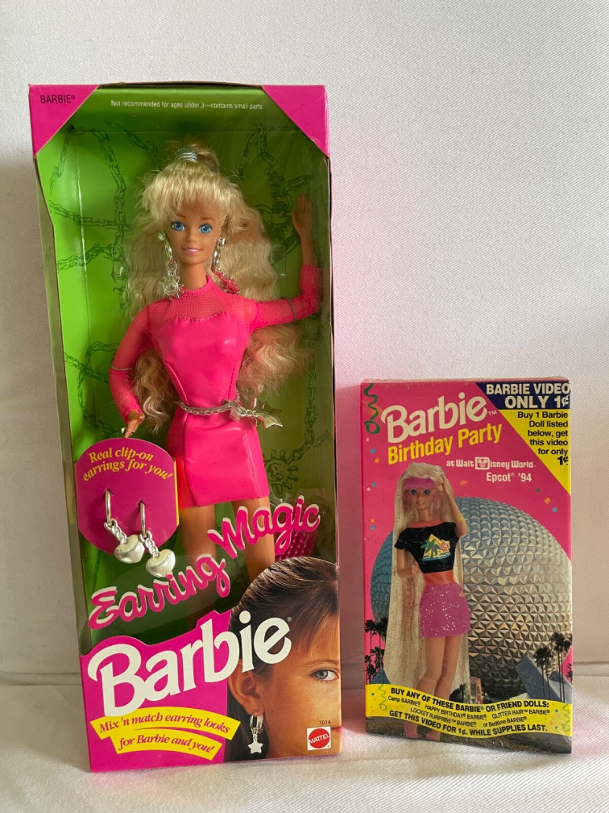 Barbie Earring Magic Doll 1992 NRFB AND sealed Birthday Party  Epcot'94 Video 74299070143 | eBay | eBay US