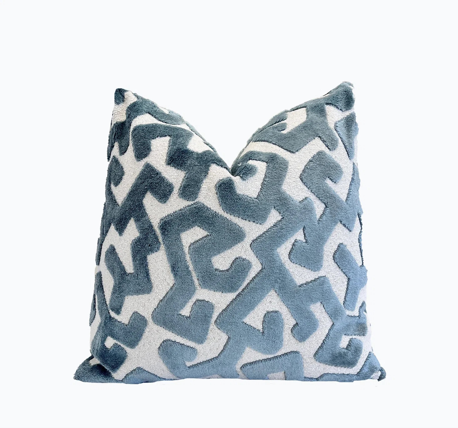 Cerulean Velvet Tribal Throw Pillow Cover | Wayfair North America