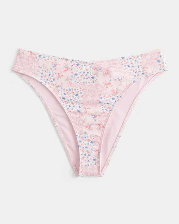 Curvy High-Leg High-Waist Cheeky Bikini Bottom | Hollister (US)