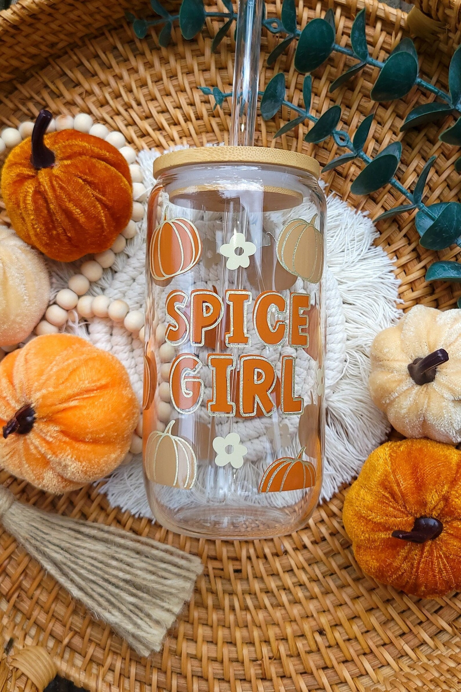 Shimmer Spice Girl Beer Can Glass  Pumpkin Spice Glass Cup  - Etsy | Etsy (US)