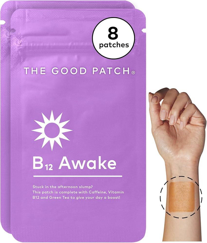 The Good Patch B12 Awake Patch, Natural Patch with Caffeine, B12, and Green Tea Extract, Plant Po... | Amazon (US)