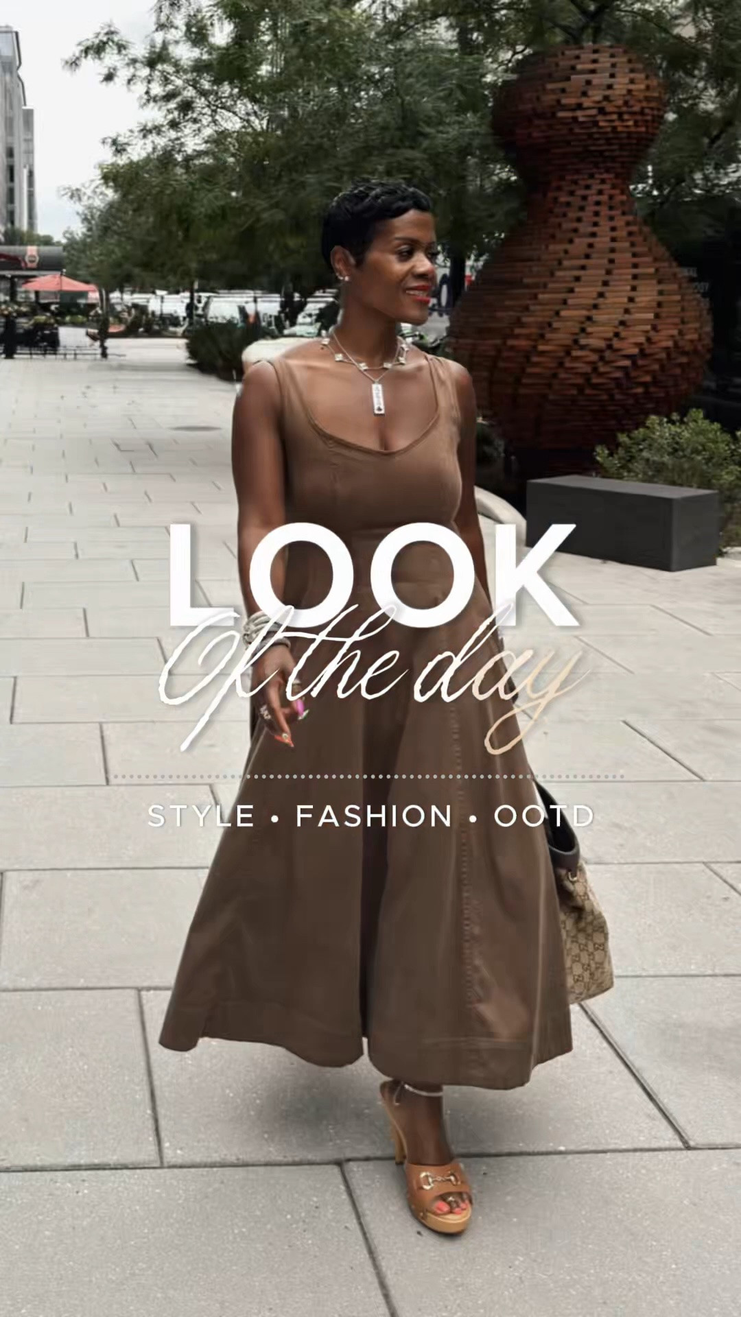 POV: Neutrals are anything but boring. 🤎 A flowy midi dress, your favorite accessories, equal timeless style. My go-to formula for an elevated chic look. Shop this look and similar favorites on my LTK ✨💫

#LTKootd #LTKgrwm #LTKOver40