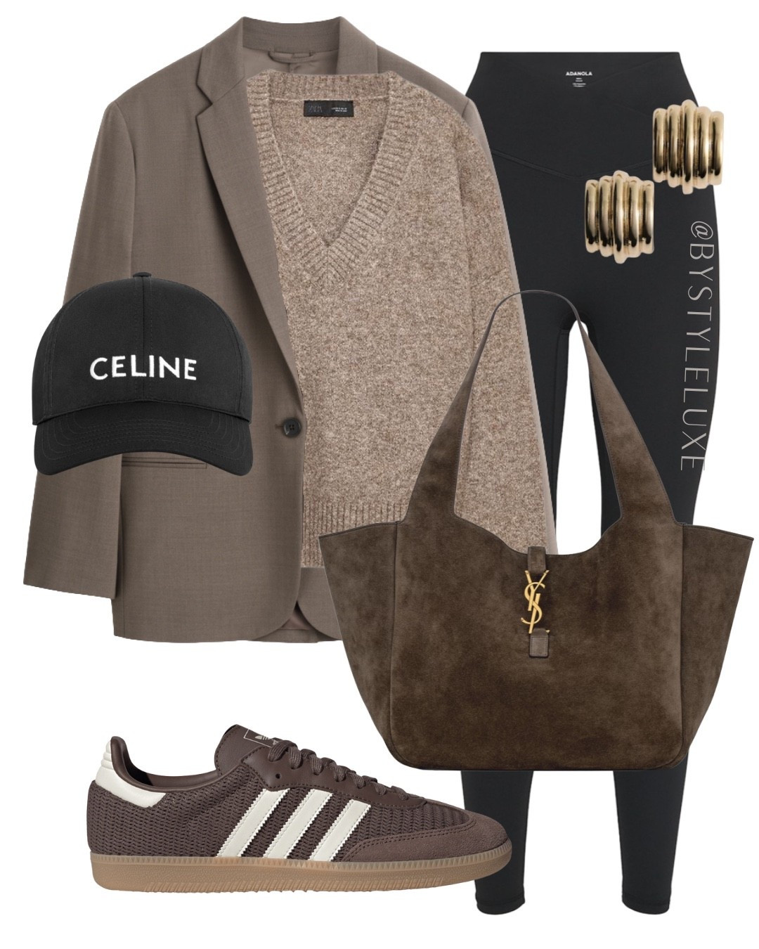 WEEKEND LOOK - styling wardrobe staple black leggings with a jumper and blazer 

#adidassamba #casualoutfit #autumnoutfit

#LTKstyletip #LTKshoes #LTKautumn