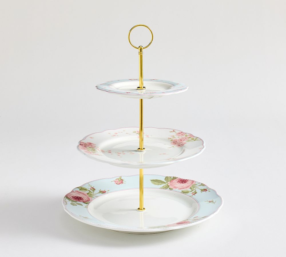 LoveShackFancy Garden Floral Tiered Stand | Pottery Barn (US)