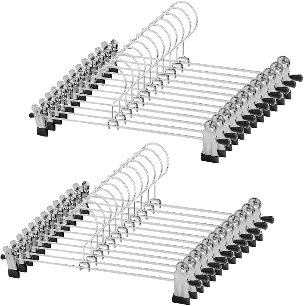 GoodtoU Pant Hangers with Clips Skirt Hangers Hangers for Pants Short Hangers Trouser Hangers Met... | Amazon (US)