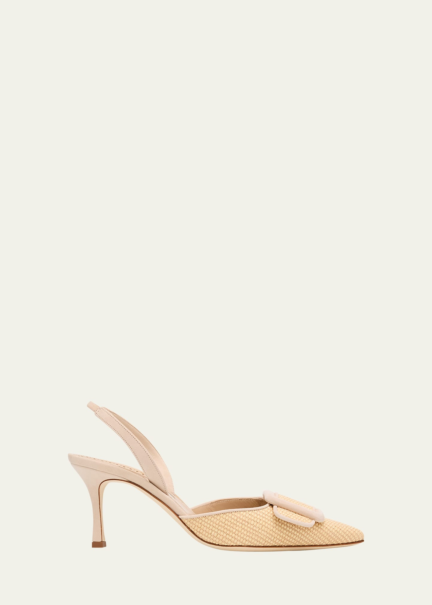 Manolo Blahnik Maysli Woven Buckle Slingback Pumps | Bergdorf Goodman