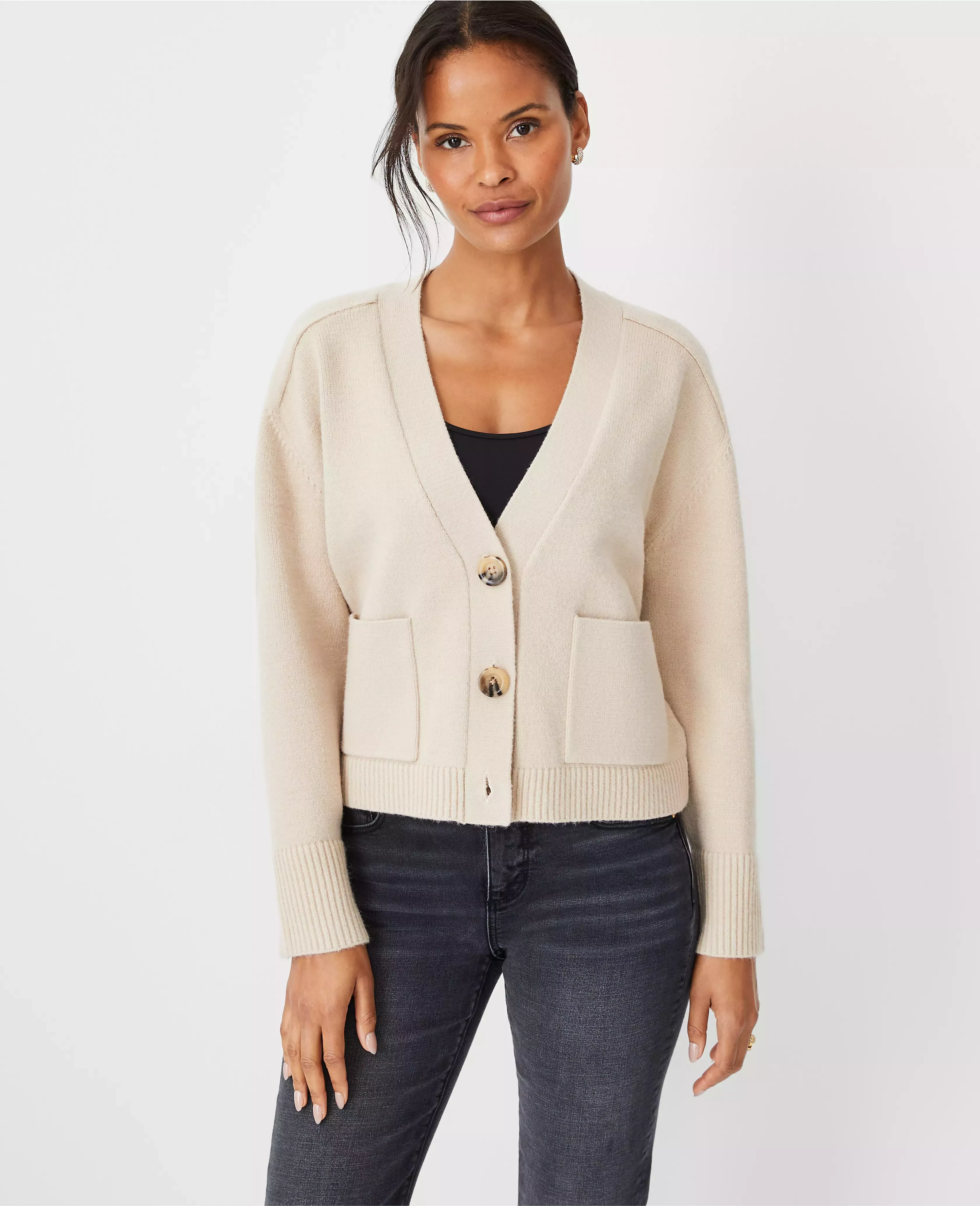 Ann taylor cropped cardigan sale