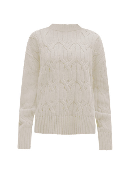 Cable-Knit Oversized Crewneck | Women's Sweaters | lululemon | Lululemon (US)