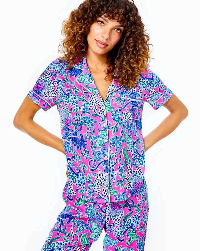Pajama Woven Short Sleeve Top | Lilly Pulitzer