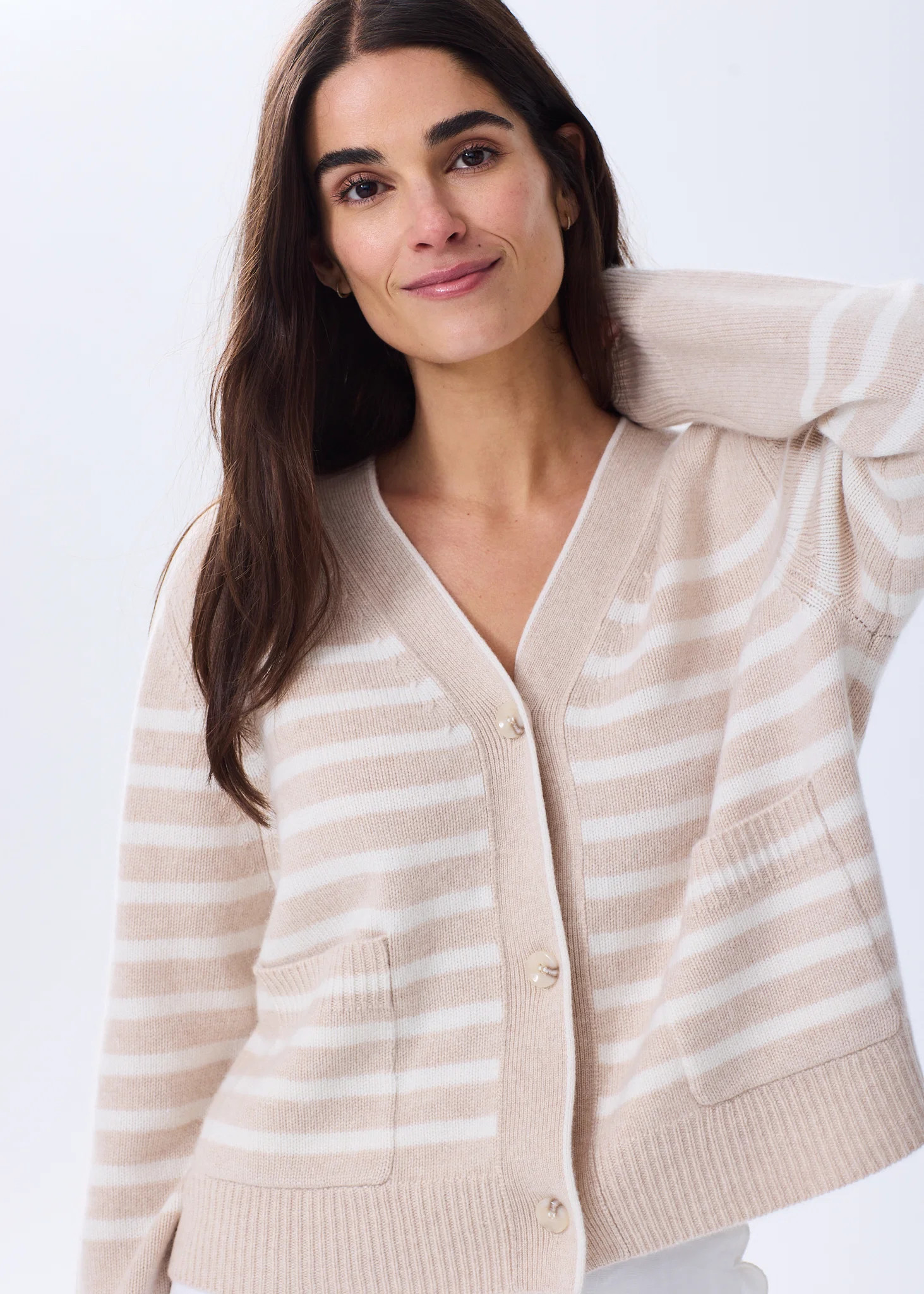 The Cashmere Cardigan - Striped | Alice Walk
