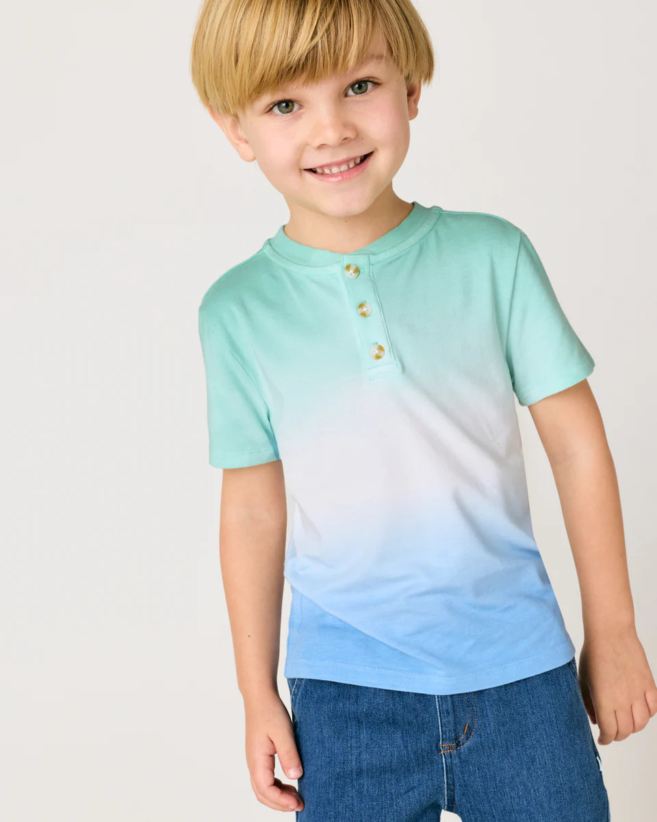 Crystal Cove Henley Tee | Little Sleepies