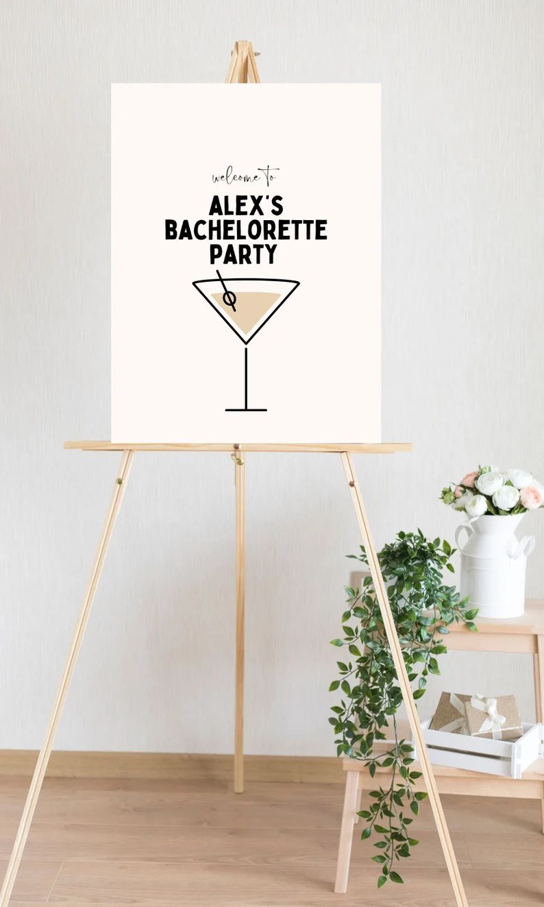 Martini Bachelorette Party Poster - Etsy | Etsy (US)