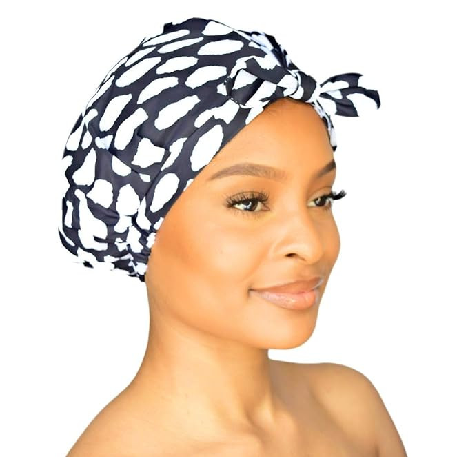 GRACE & COMPANY Luxury Shower Cap For Women - 100% Waterproof, Reusable, Washable & Breathable Sh... | Amazon (US)