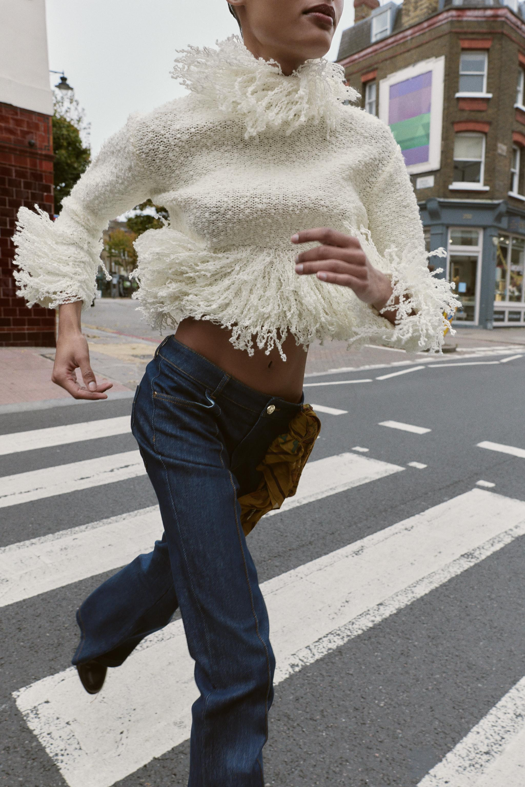 FRINGED KNIT JUMPER | Zara US