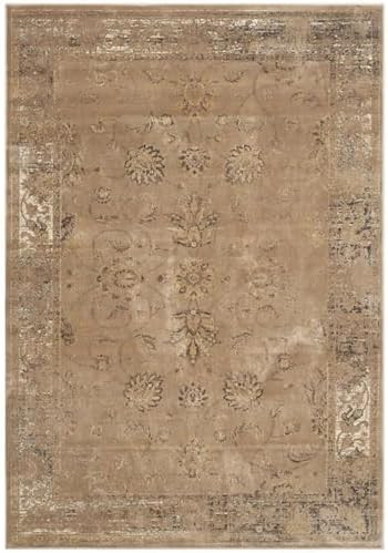 SAFAVIEH Vintage Collection Area Rug - 9' x 12', Taupe, Oriental Distressed Viscose Design, Ideal... | Amazon (US)