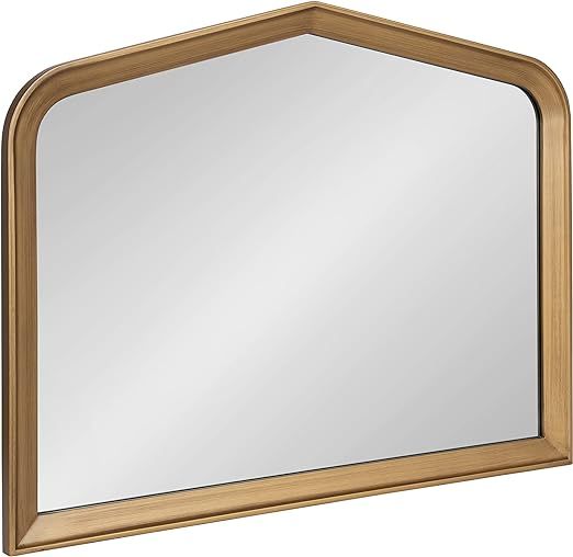 Kate and Laurel Tudor Traditional Wooden Wide Wall Mirror with Pointed Arch and Wood Frame, 36x28... | Amazon (US)