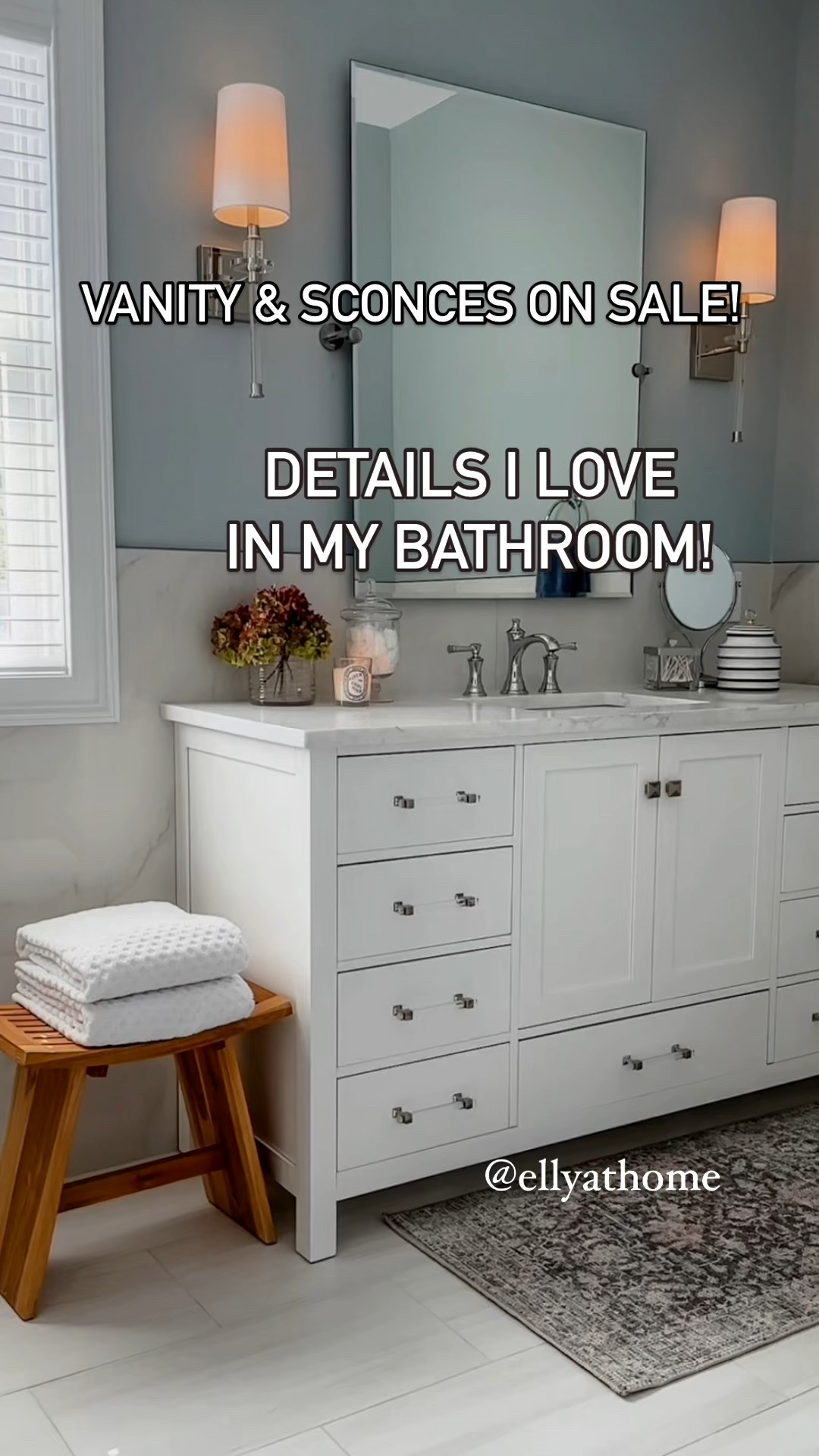 My primary bathroom favorites! Shop vanity, sconces, area rug, still, mirror, classic toilet, faucet and more bathroom accessories. Amazon home, Wayfair, Lowe’s, Target, 

#LTKHome #LTKFindsUnder50 #LTKSaleAlert