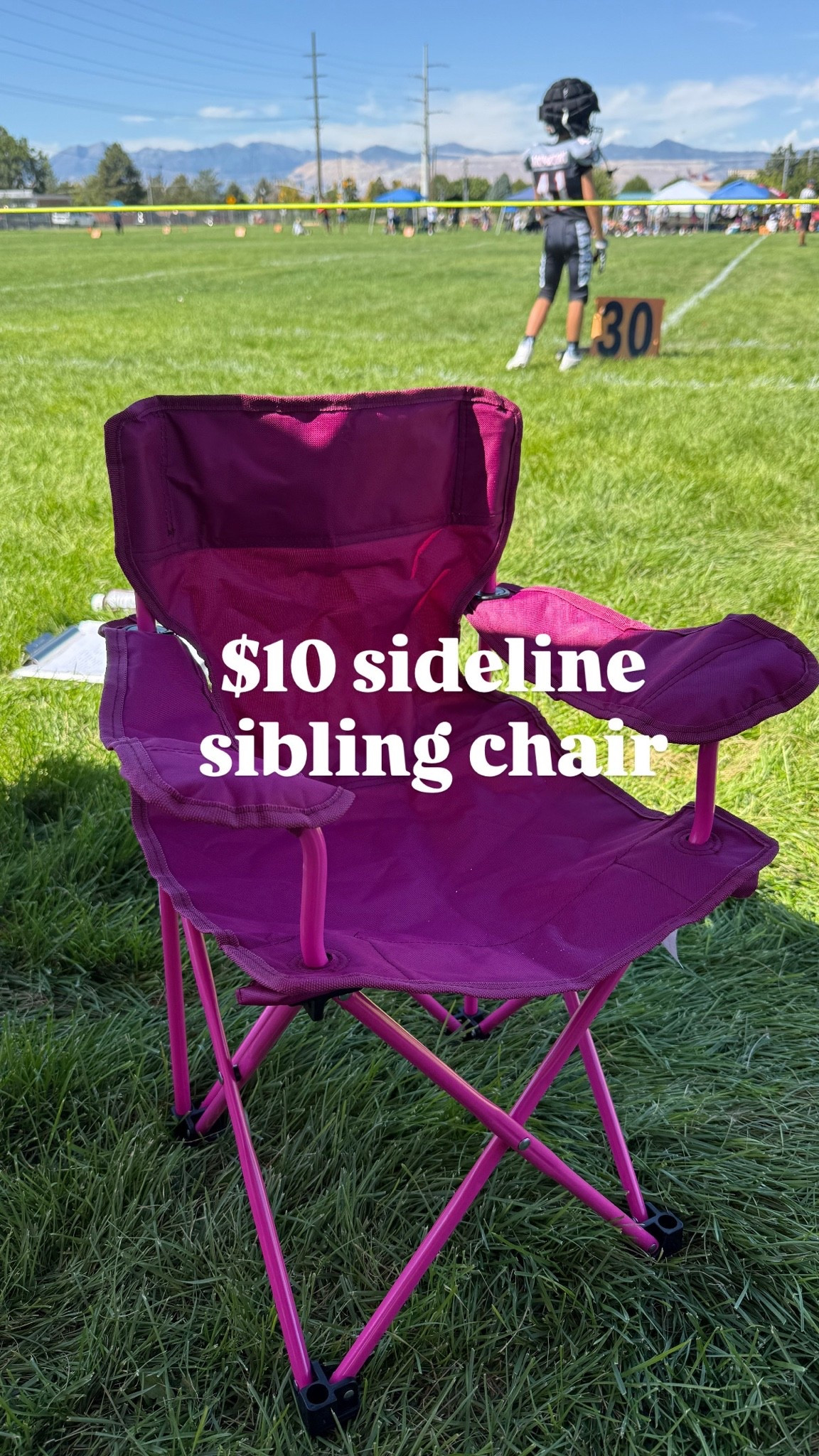 $10 sideline sibling chair! Comes with  carrying case, in the color blue too, & holds up to 150lbs.

#LTKKids #LTKmomlife #LTKdayinmylife