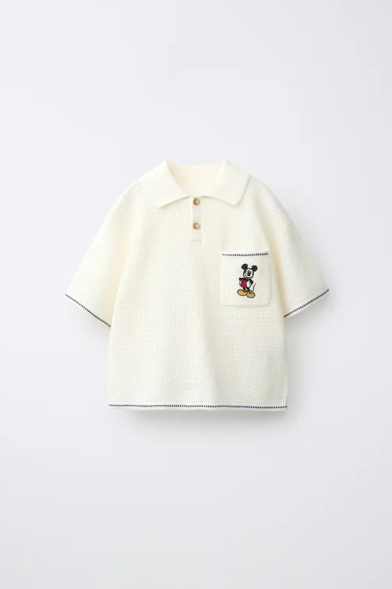 Poloshirt mit Polokragen und kurzen \u00c4rmeln. Knopfverschluss am Brustbereich. Aufgesetzte Tas... | Zara DE