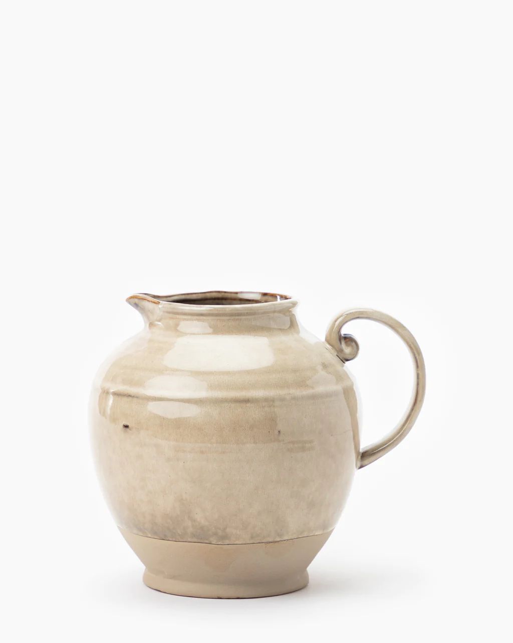 Brown Stoneware Pitcher | McGee & Co.