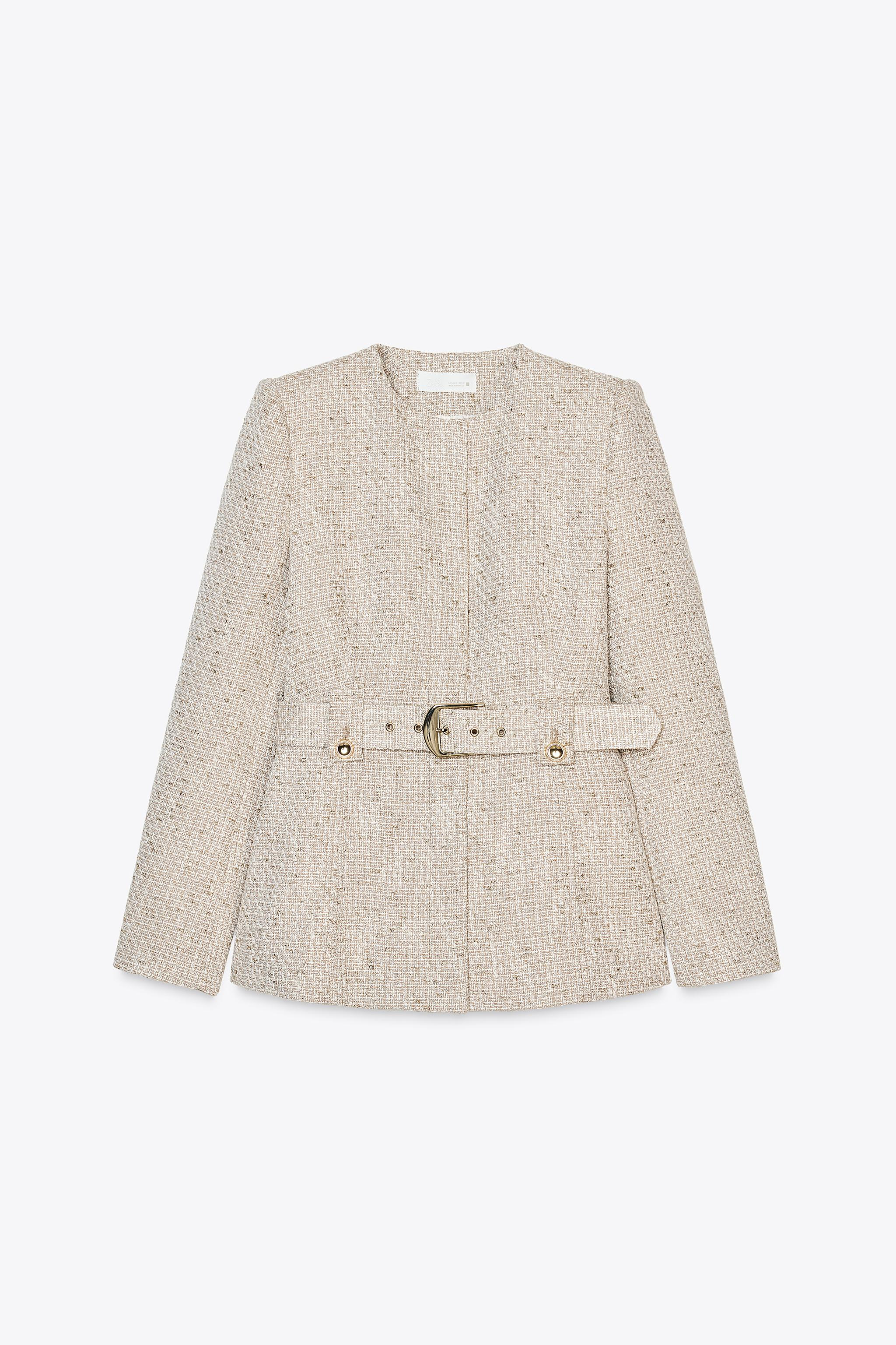 BELTED TEXTURED BLAZER | Zara US