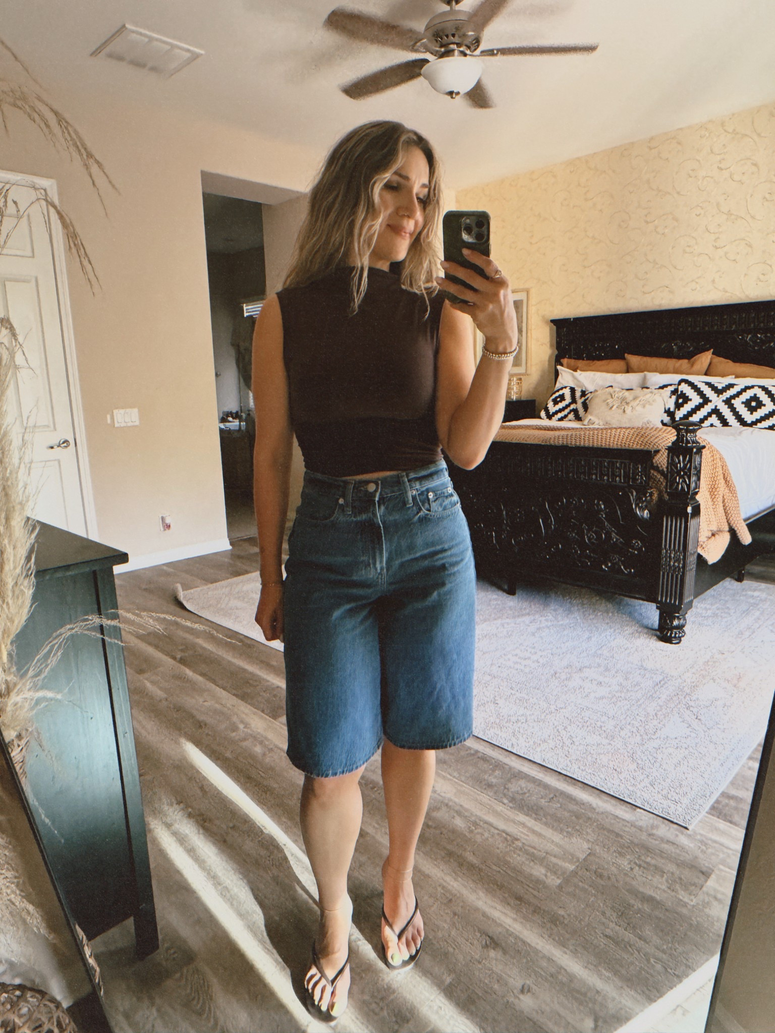 Brought out the shorts since it was a hot one today. Shorts are size 4 