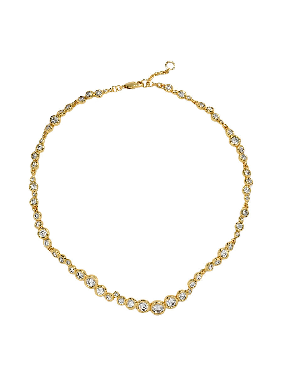 Women's Asterales 14K-Gold-Plated & Cubic Zirconia Necklace - Gold | Saks Fifth Avenue