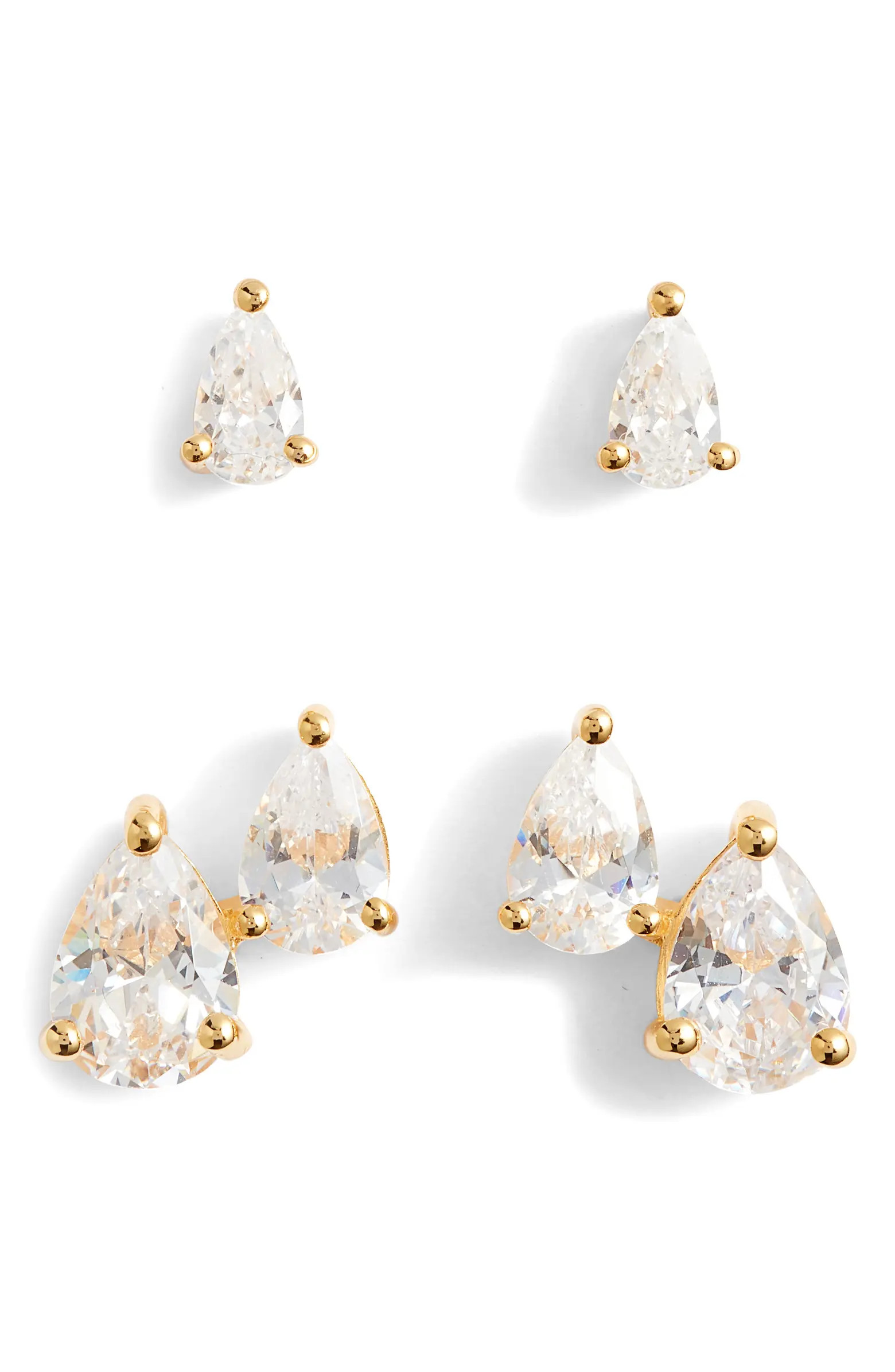 Single & Double Crystal Stud Set | Nordstrom