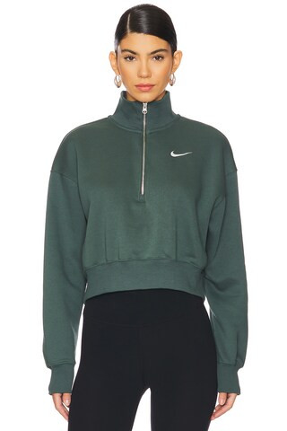 Phoenix Fleece Quarter Zip in Vintage Green & Sail | Revolve Clothing (Global)