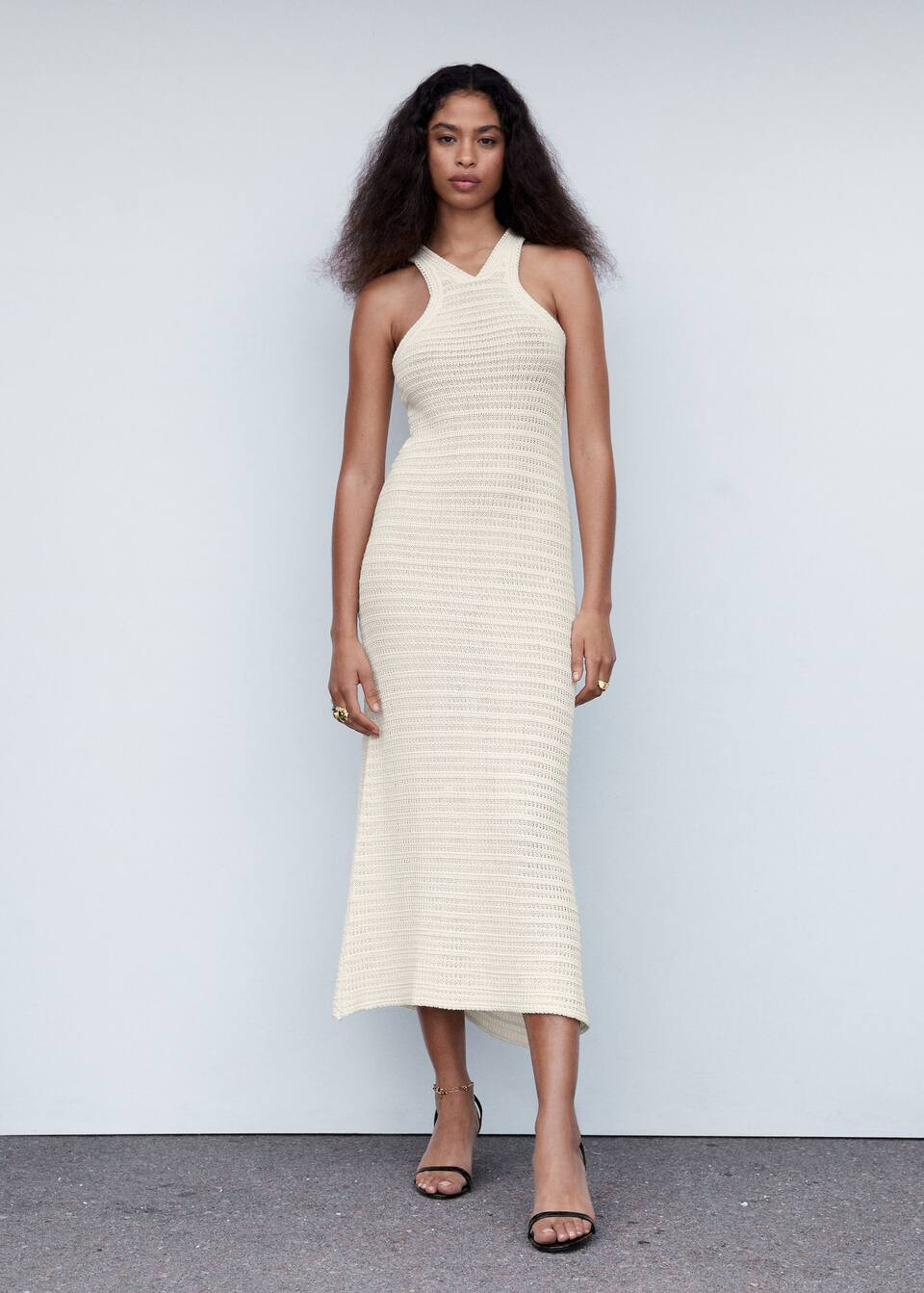 Halter neck crochet dress | MANGO (US)