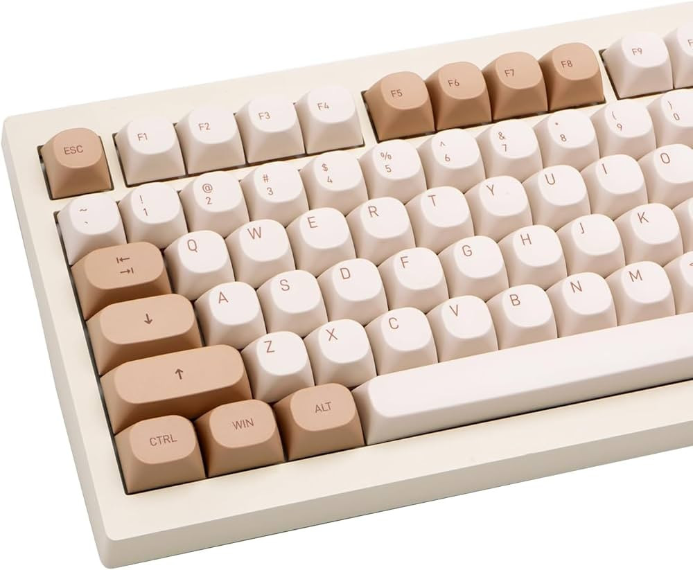 119 Keys Retro Minimalist Brown and Grey Keycaps, Custom MA Profile PBT Dye Sub Keycaps for ANSI ... | Amazon (US)