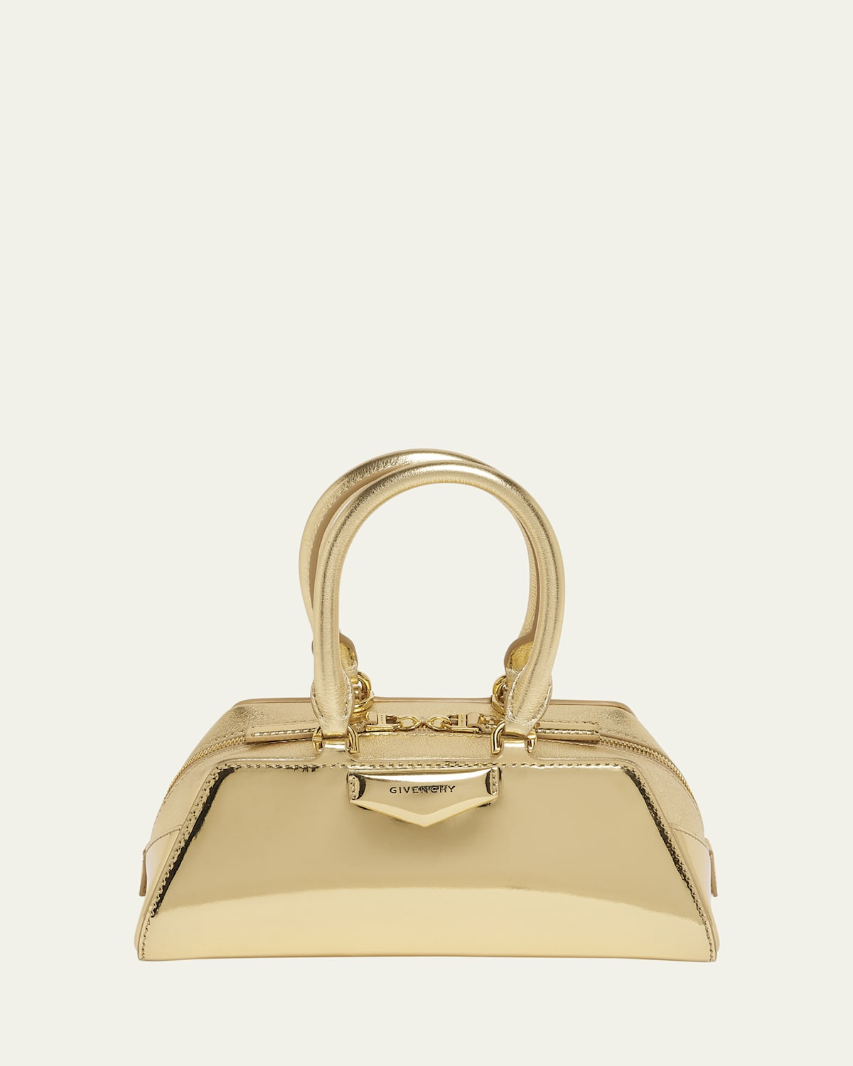 Antigona Mini Top-Handle Bag in Mirror Laminated Leather | Bergdorf Goodman