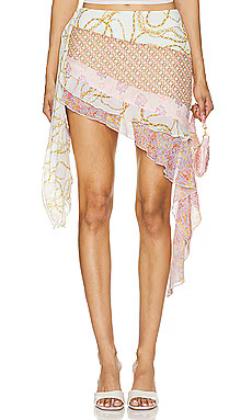 MAJORELLE Carrie Mini Skirt in Gold Multi from Revolve.com | Revolve Clothing (Global)