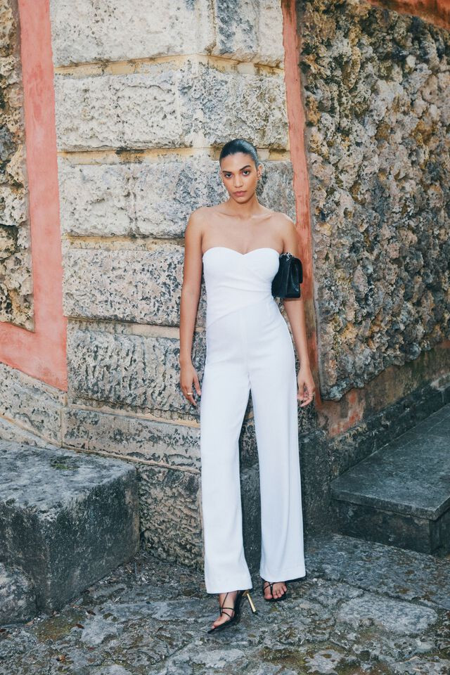 Sweetheart Neckline Jumpsuit$129.95 | Dynamite Clothing