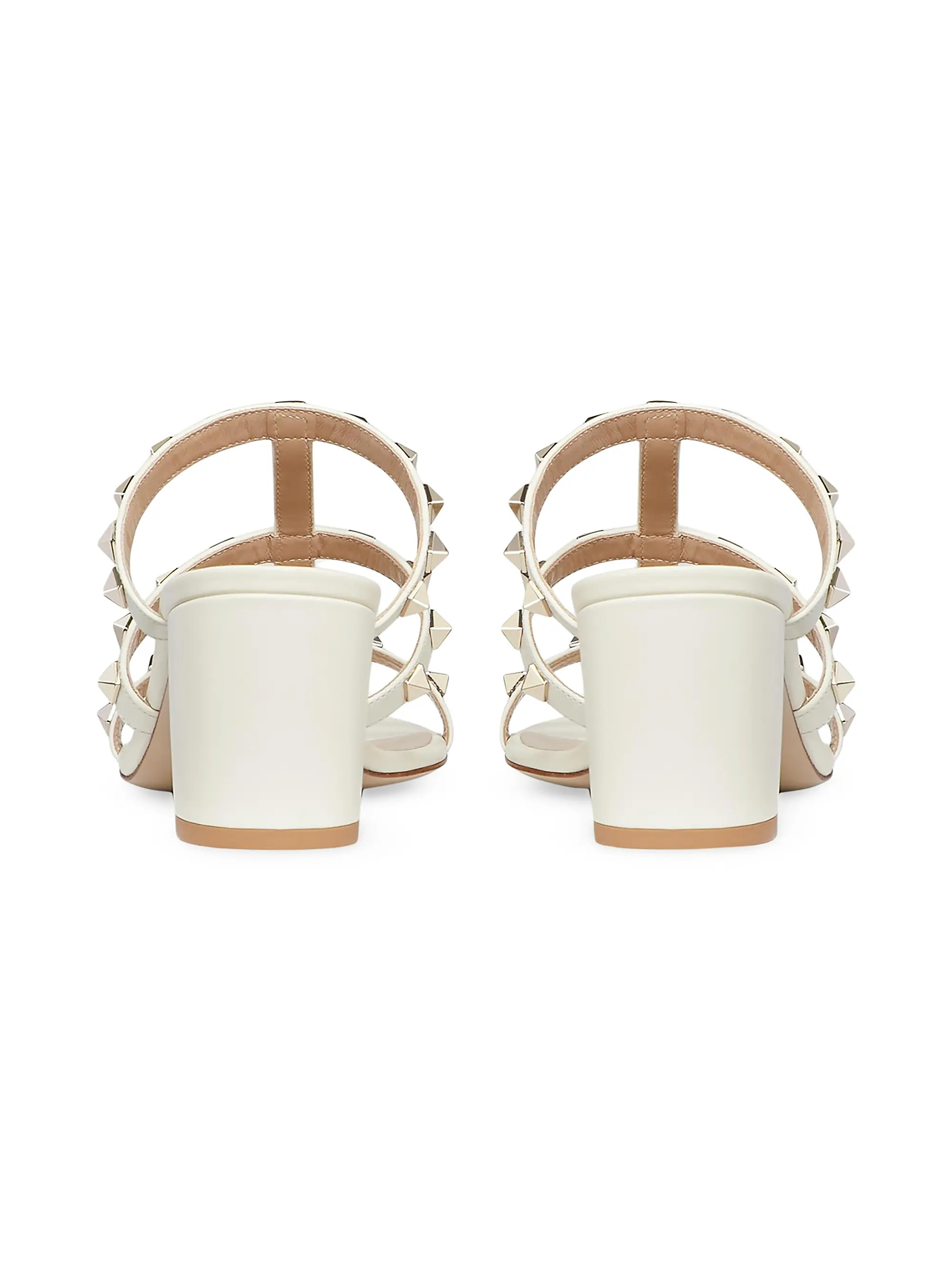 Rockstud Calfskin Leather Slide Sandals 60MM | Saks Fifth Avenue