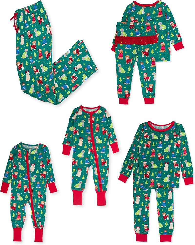 RuffleButts SoftSnooze Holiday Family Matching Pajama Sets | Amazon (US)