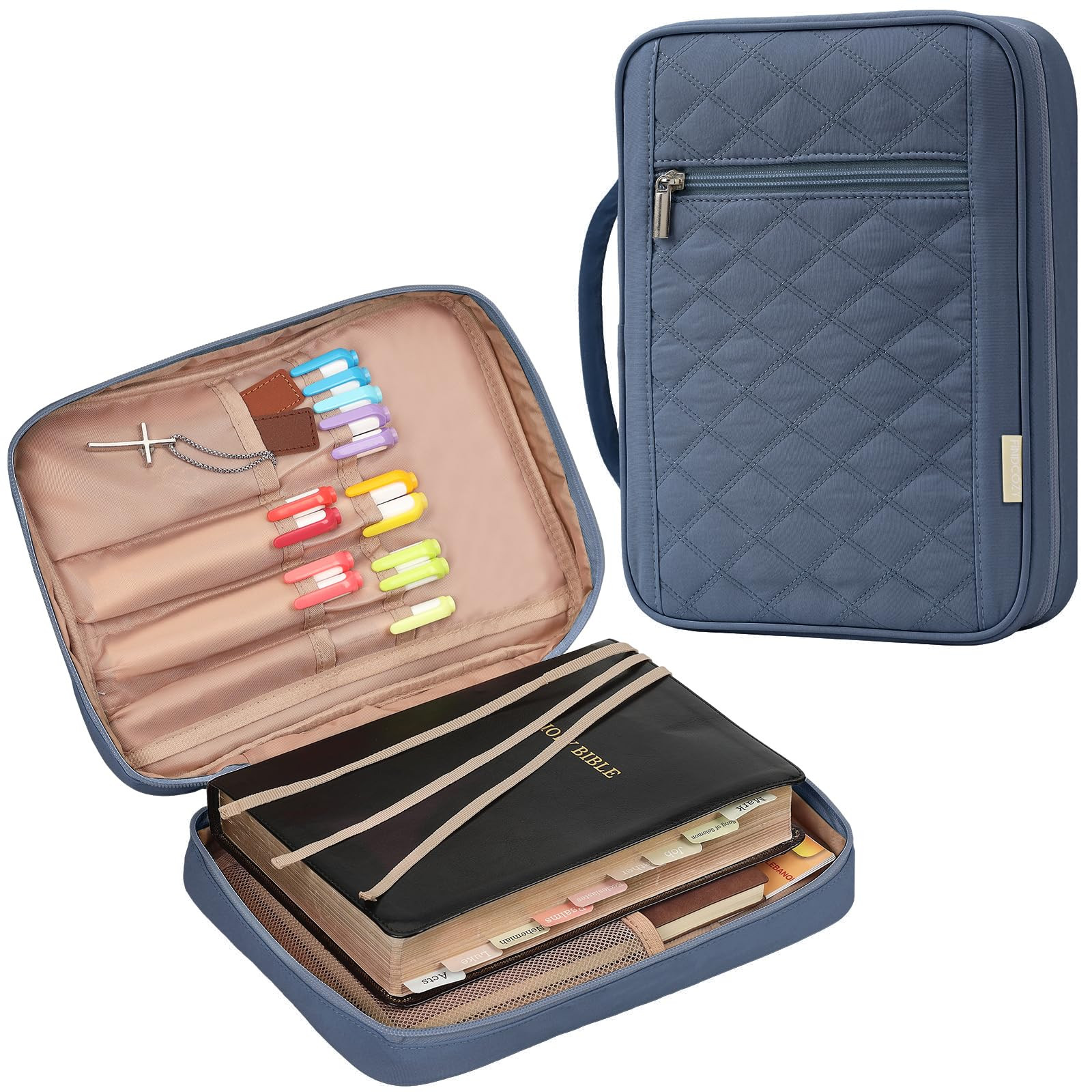 FINDCOZY Bible Cover for Women, Durable Carrying Book Case Church Bag for Biblical Accessories wi... | Amazon (US)