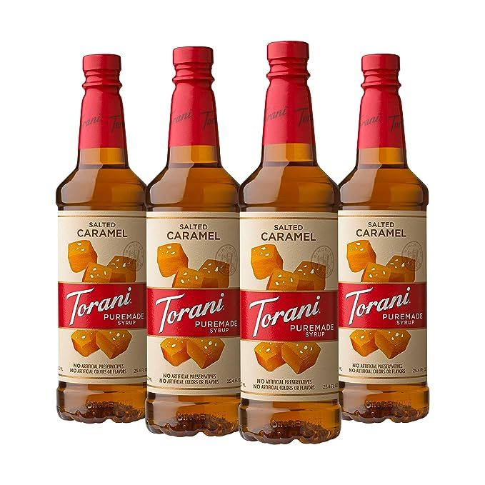 Torani Puremade Salted Caramel Syrup, 750 ml (Pack of 4) | Amazon (US)