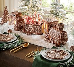 Handcrafted Ceramic Gingerbread Train | Pottery Barn (US)