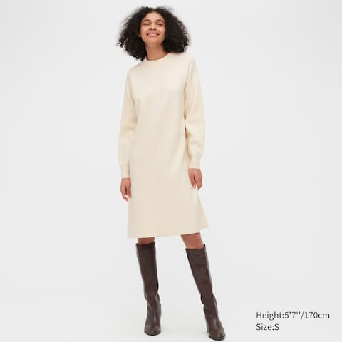 Vestito Morbido Filato Soffice Collo A Lupetto Maniche Lunghe | Uniqlo IT