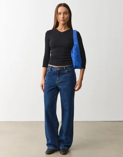 Mid Rise Wide Leg Jean | Glassons (Australia)