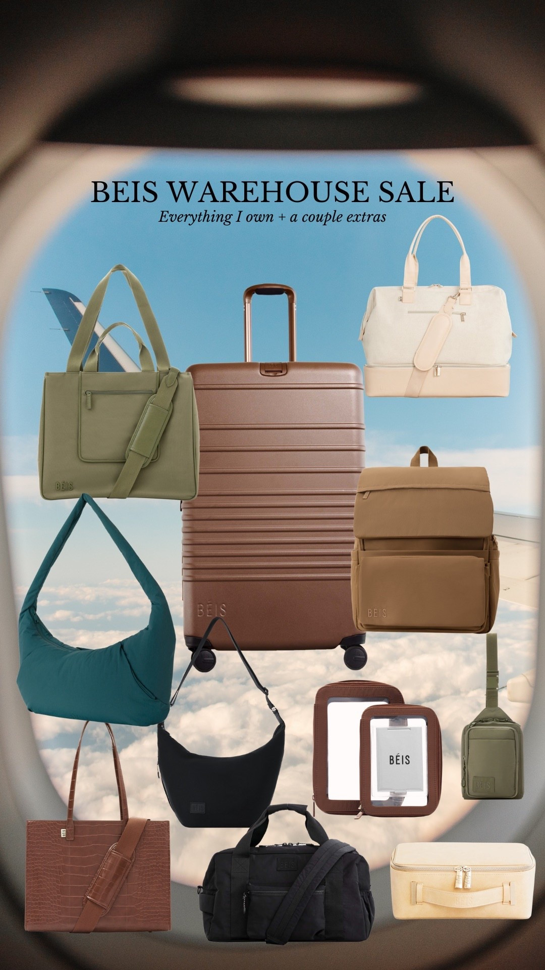 I own most of these items and my favorites without hesitation are the East to West tote, The carry on and check on luggage, and the cosmetics case! Overall Beis is one of my faves for traveling and everyday bags as a mom with a toddler! If you’re a new mom I highly suggest the diaper backpack for the ultimate travel diaper bag. It fits so much!

#LTKSaleAlert #LTKTravel #LTKmomlife