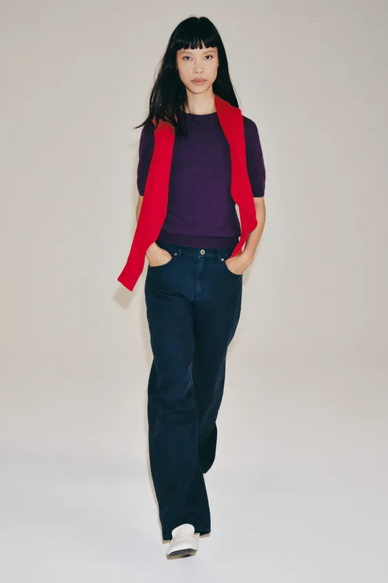 100% WOOL SHORT SLEEVE JUMPER | Zara Canada