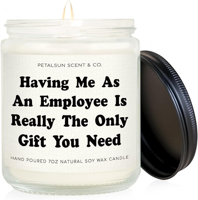 Funny Boss Gifts for Women, Men, Lavender Scented Candle, Boss Lady Gifts for Women, Birthday, Ch... | Amazon (US)