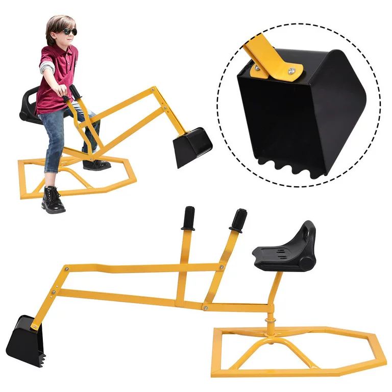 Gymax Heavy Duty Kid Ride-on Sand Digger Digging Scooper Excavator for Sand Toy - Walmart.com | Walmart (US)