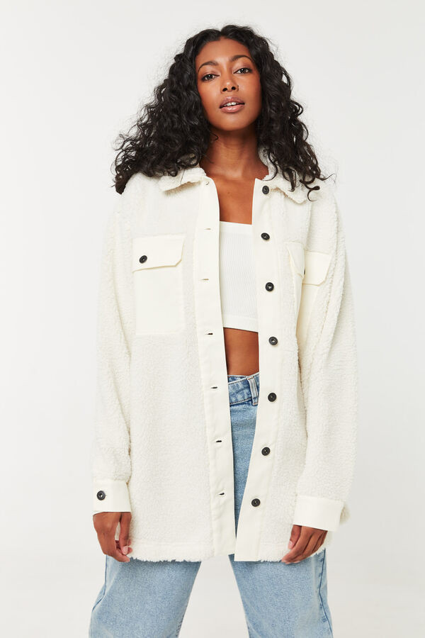 Oversized Sherpa Shacket | Ardene