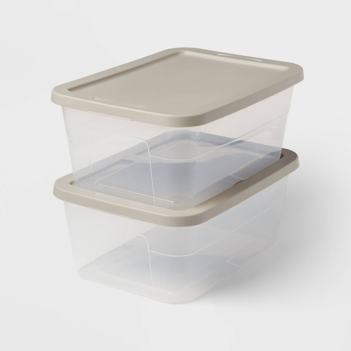 16qt Storage Boxes 2pk Gray - Brightroom™ | Target