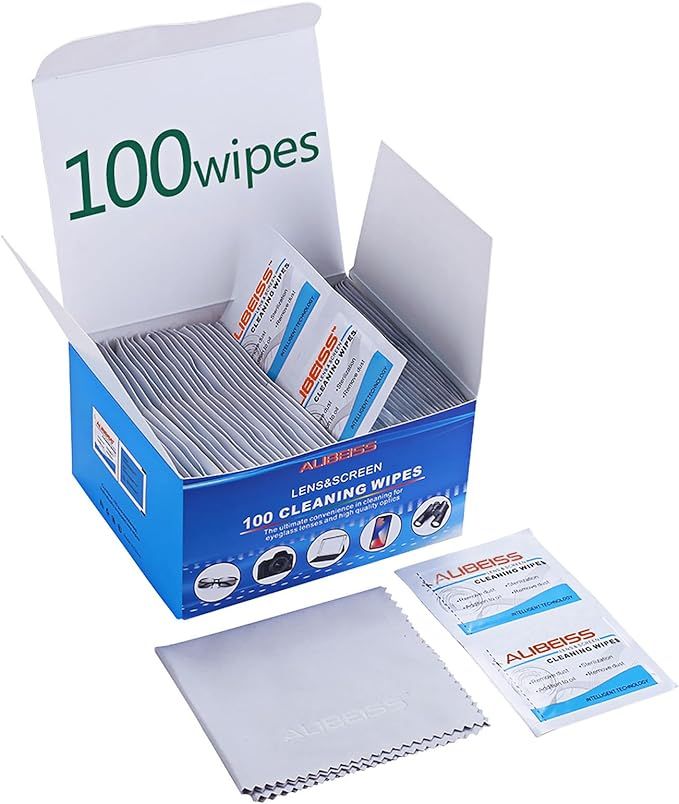 Pre-Moistened Lens Wipes ALIBEISS Screen Wipes for Glasses, Camera,Tablets, Smartphone, Screens a... | Amazon (US)