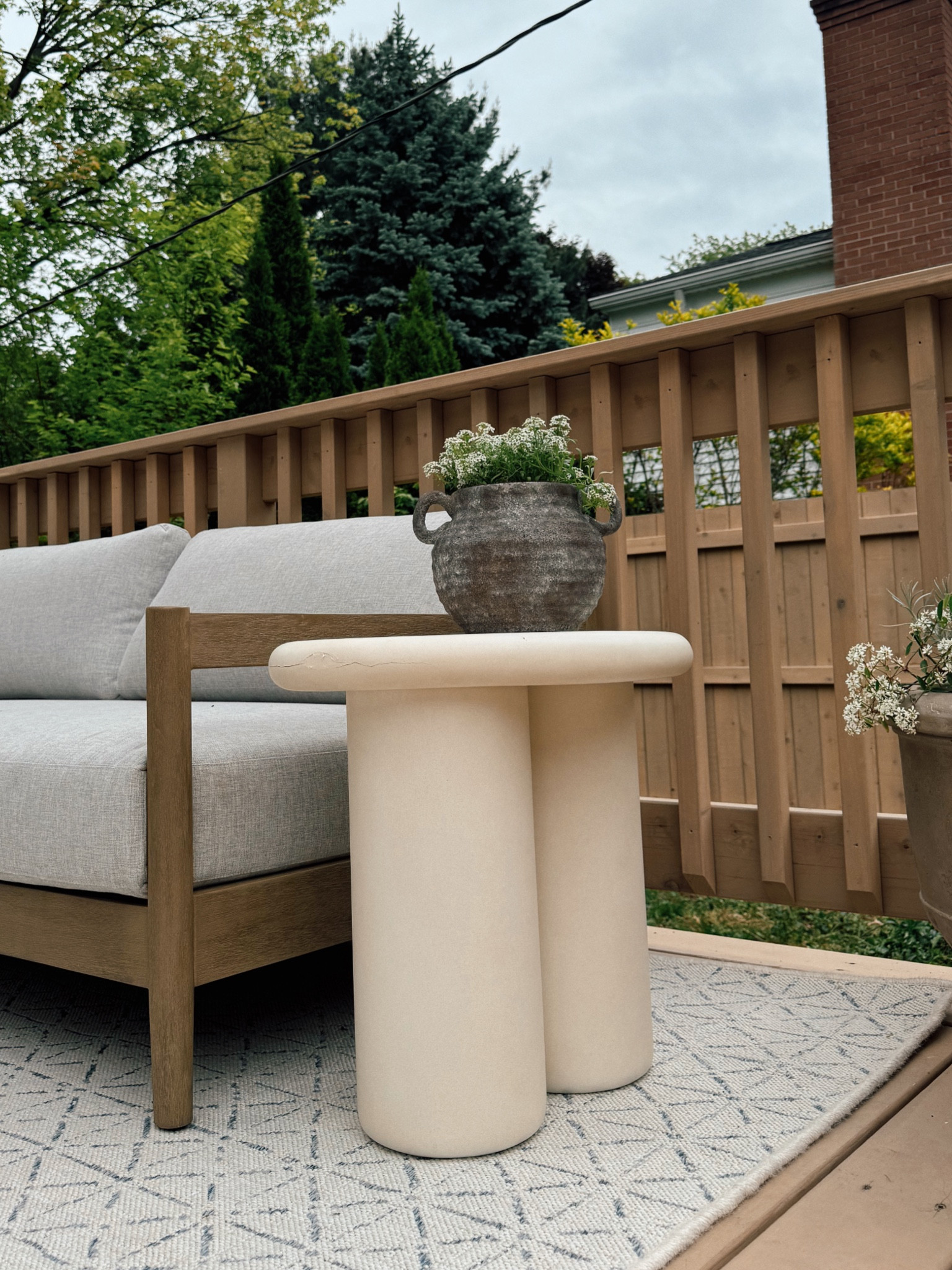 Outdoor side table.