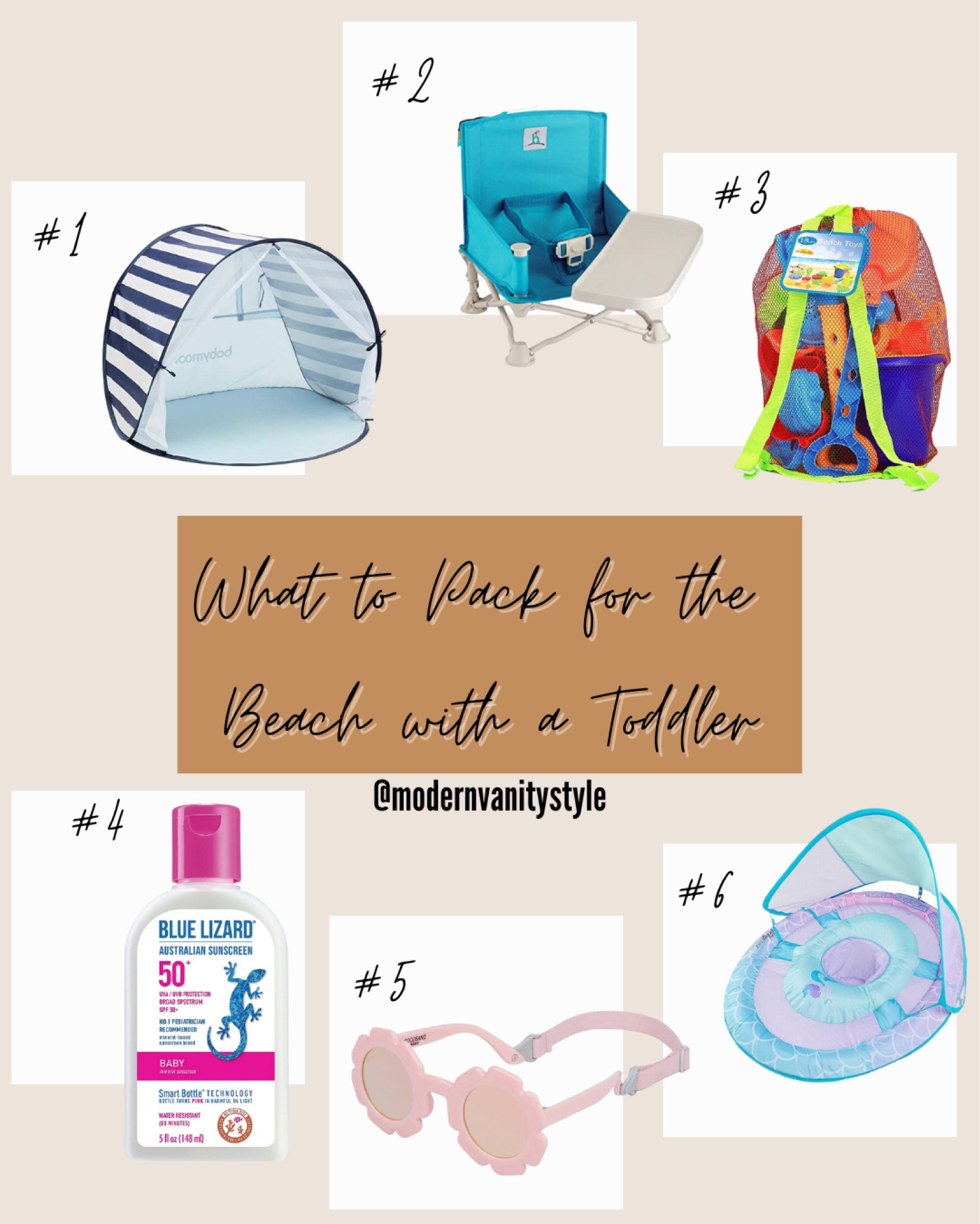 What to Pack for Vacation with a Toddler 
Beach cabana 
Travel chair
Beach toys
Natural sunscreen 
Sunglasses
Pool floatie 

#LTKkids #LTKfamily #LTKbump